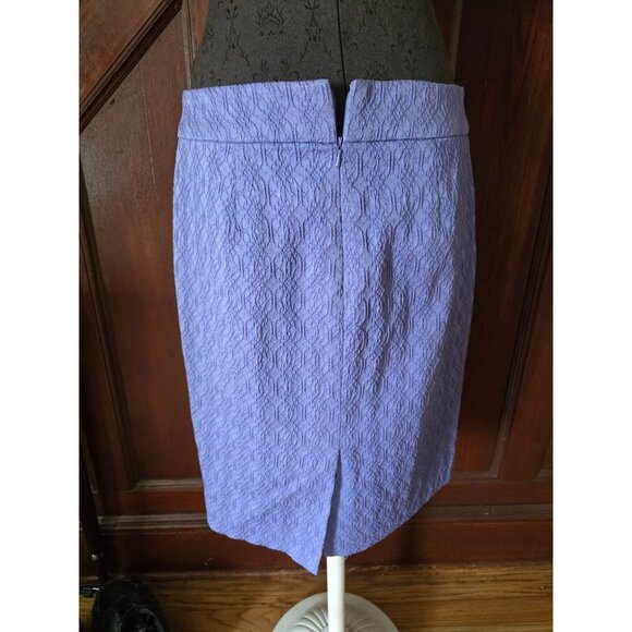 Banana Republic Womens Purple Textured Pencil Skirt Size 10 Cotton Blend - Picture 3 of 6